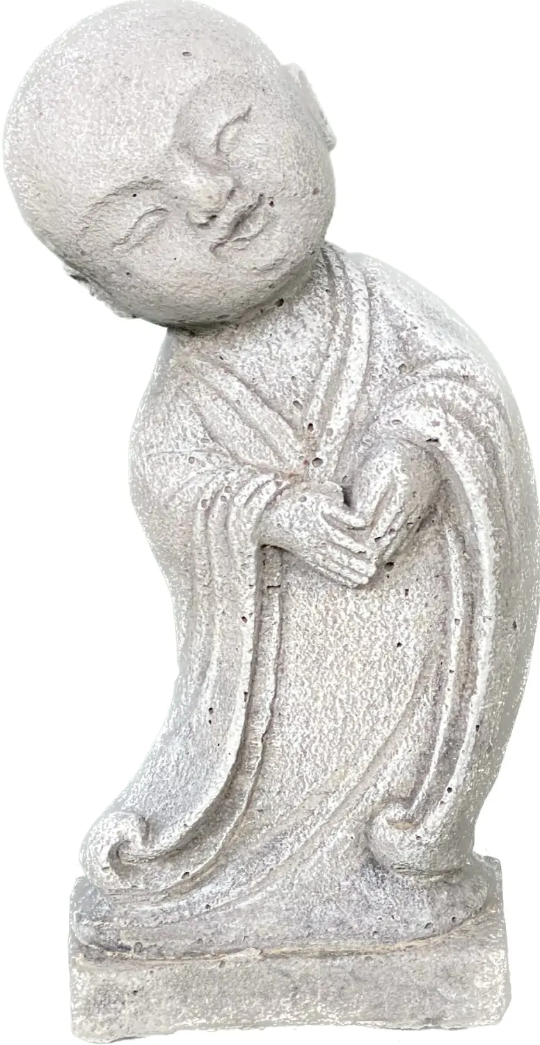  Product image 3 of the product “Jing - Monk, standing, bent sideways 20 cm H | cast stone ”